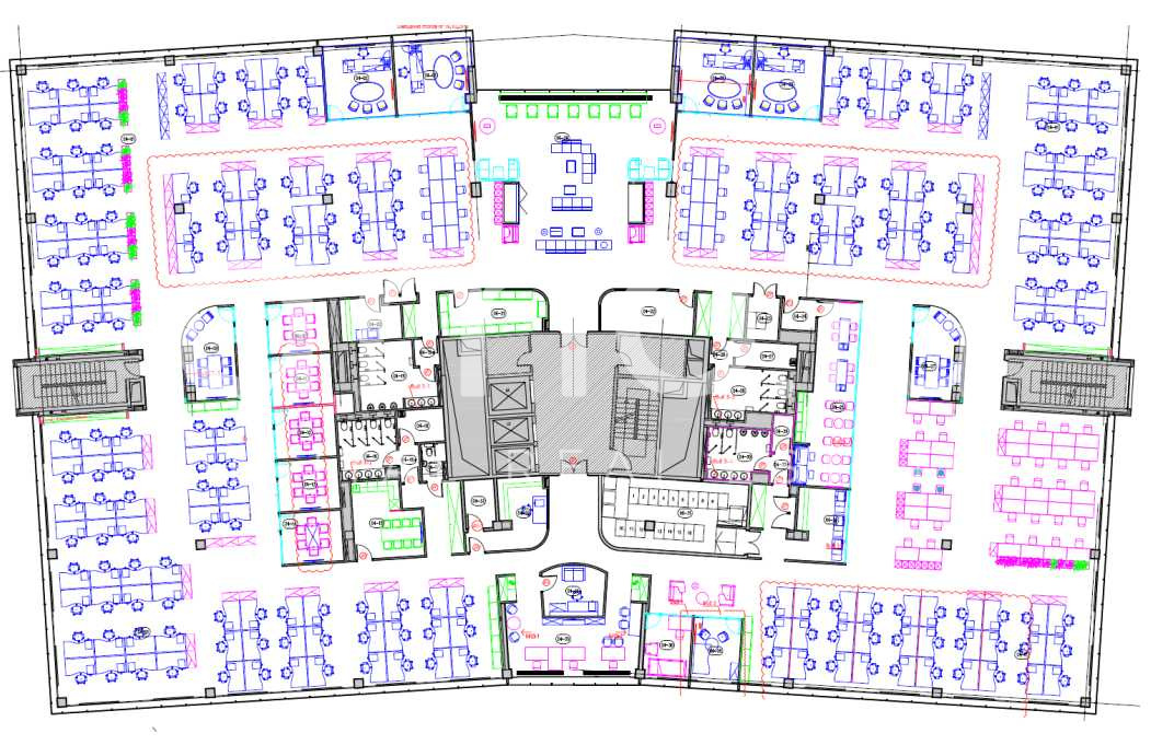 Планировка офиса 2685 м², 4 этаж, БЦ «Крылатские Холмы, здание 2, Пламя»